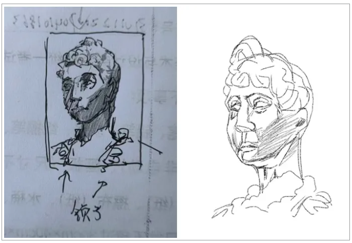 已经四年没画过石膏像
